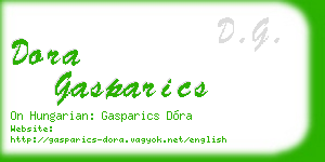 dora gasparics business card